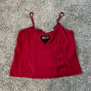 Victoria's Secret Red Camisole with Black Lace
